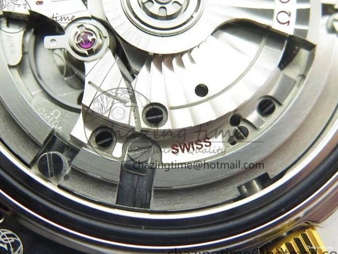0502 Seasonal 2018 Seamaster Diver 300M SS YG VSF 1:1 Best Edition YG Bezel Black Dial on Black Rubber Strap A 7934